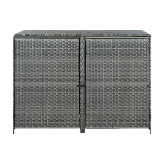 ラタン製の収納ボックス - 屋外やバルコニーでの使用に適したデザイン - プラスチック素材 - 120 x 60 x 85