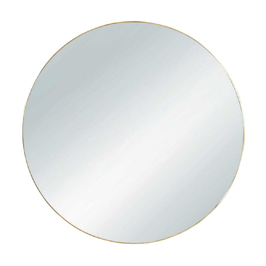 Miroir rond décoratif pour mur en verre et métal - dimensions non spécifiées.